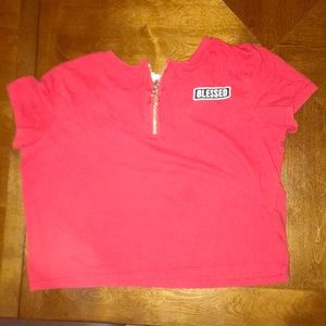 Blessed shirt, barley used, crop top.